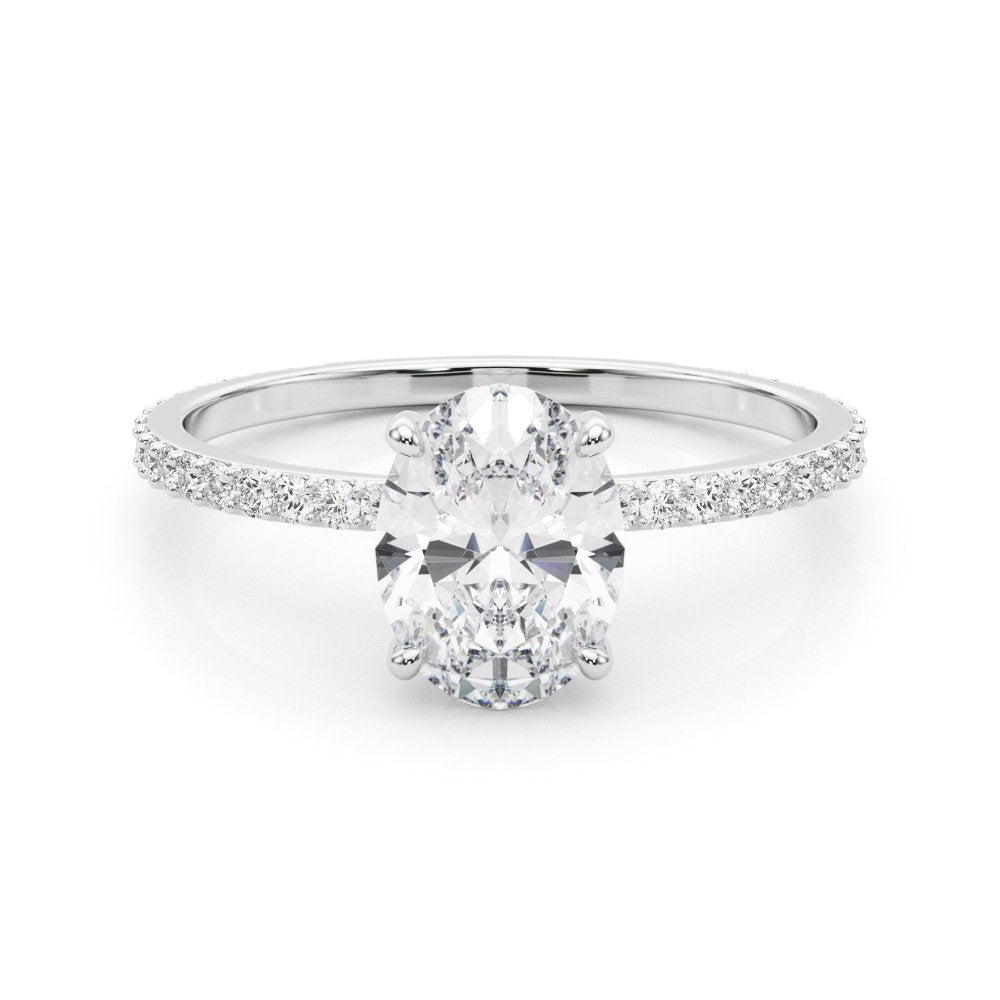 Gabriela Oval Hidden Halo Engagement Ring