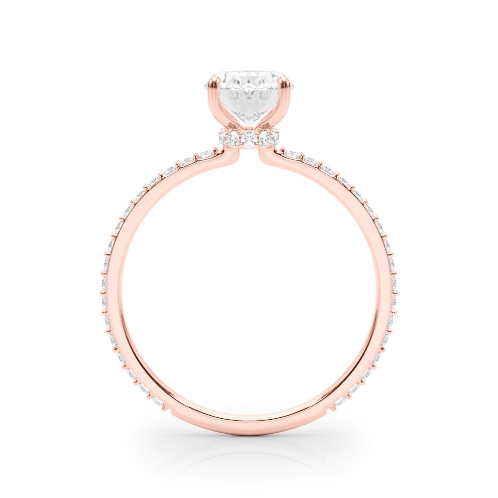 Gabriela Oval Hidden Halo Engagement Ring