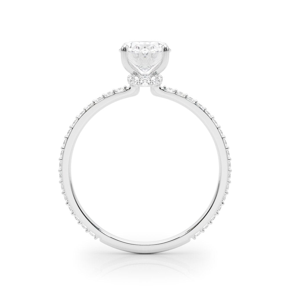 Gabriela Oval Hidden Halo Engagement Ring