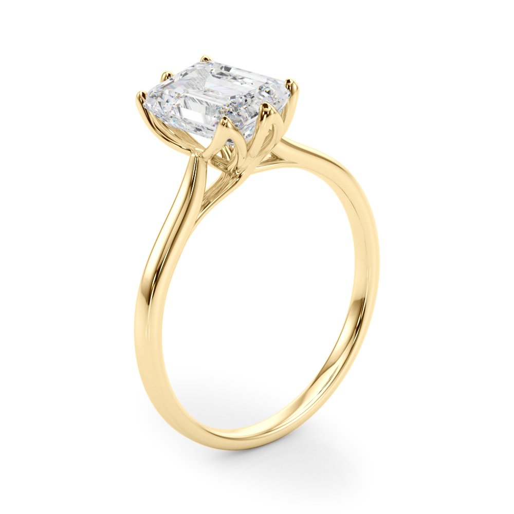 Faye Emerald Cut Solitaire Engagement Ring