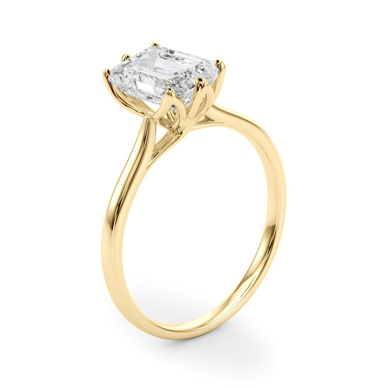 Faye Emerald Cut Solitaire Engagement Ring