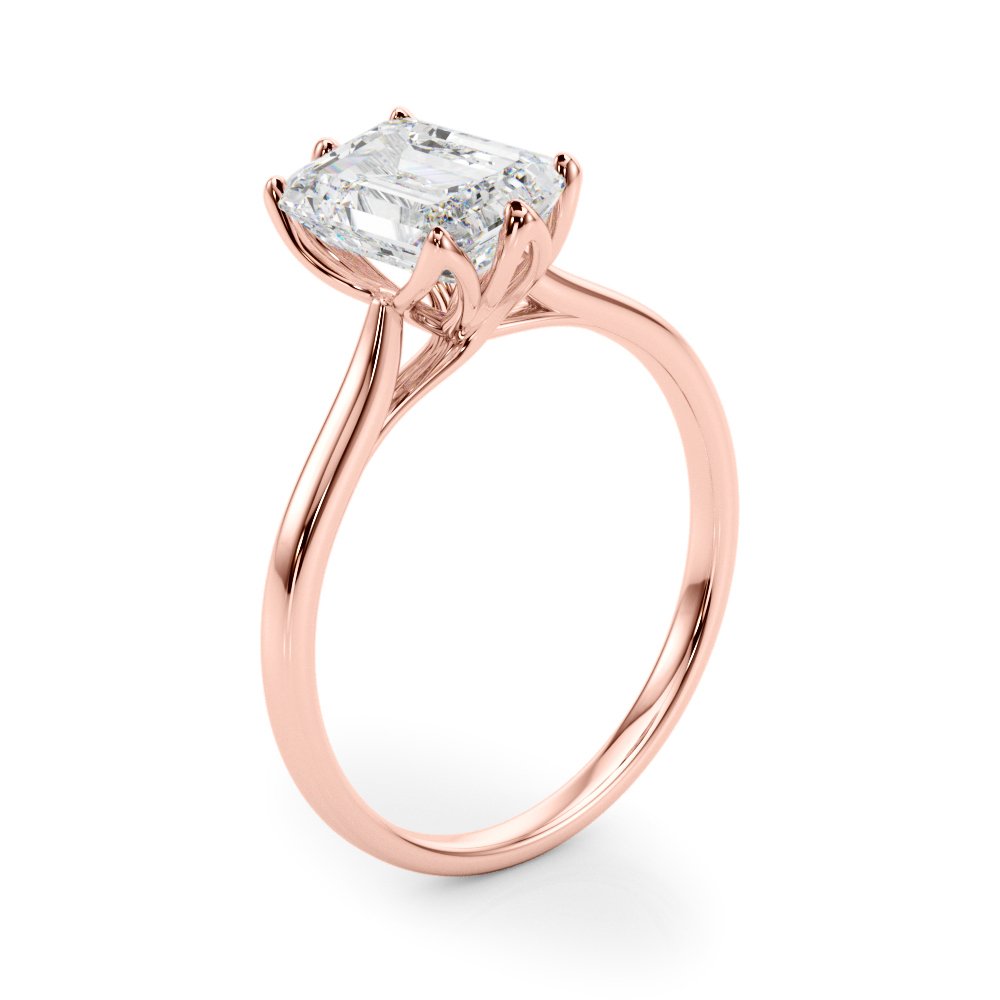 Faye Emerald Cut Solitaire Engagement Ring