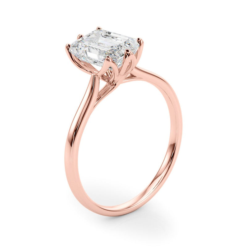 Faye Emerald Cut Solitaire Engagement Ring