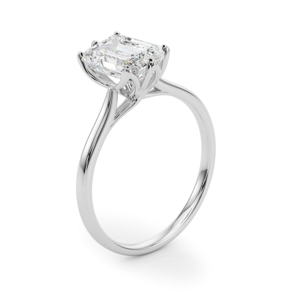 Faye Emerald Cut Solitaire Engagement Ring