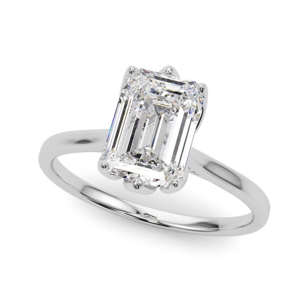 Faye Emerald Cut Solitaire Engagement Ring