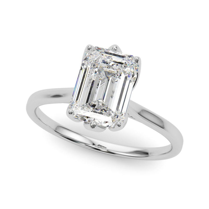 Faye Emerald Cut Solitaire Engagement Ring