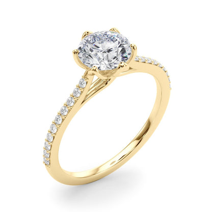 Flavia Round Single Row Engagement Ring