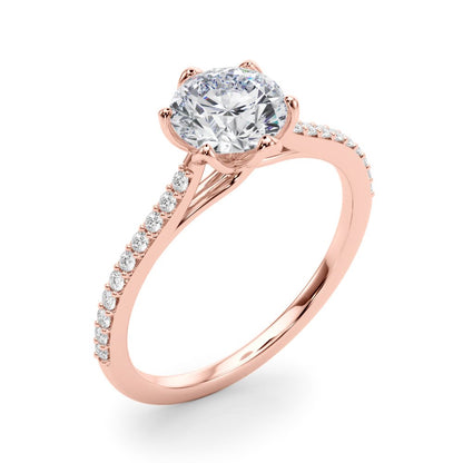 Flavia Round Single Row Engagement Ring