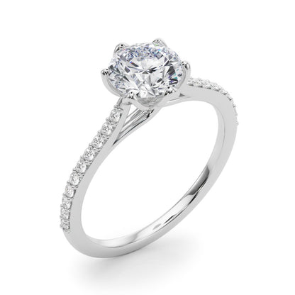 Flavia Round Single Row Engagement Ring