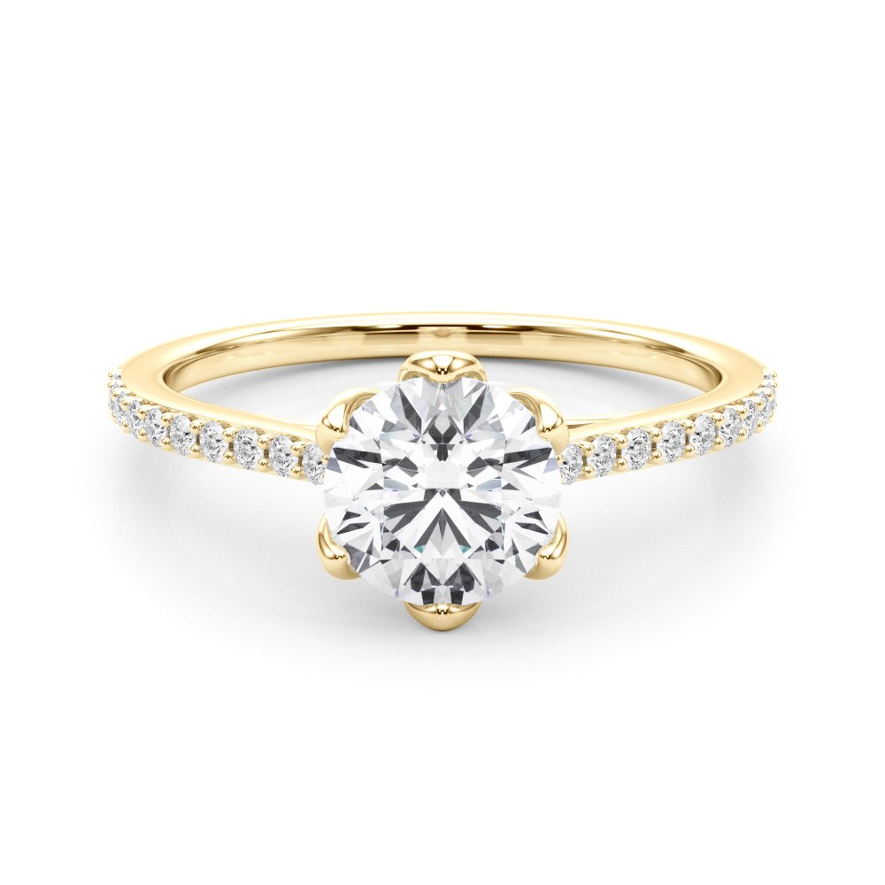 Flavia Round Single Row Engagement Ring