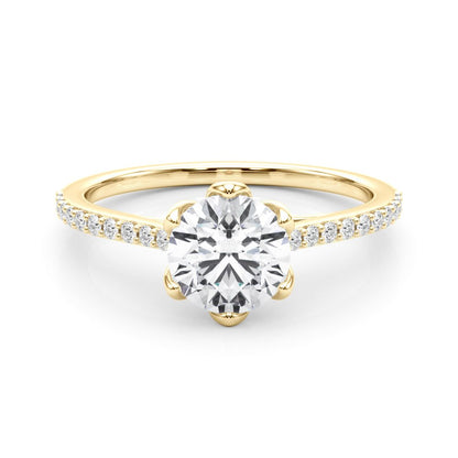Flavia Round Single Row Engagement Ring