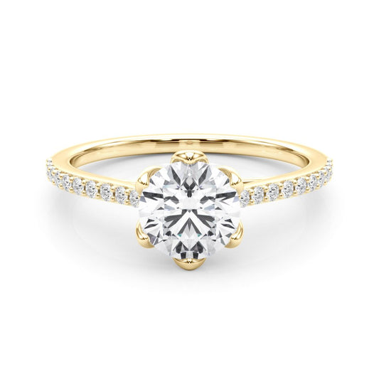 Flavia Round Single Row Engagement Ring