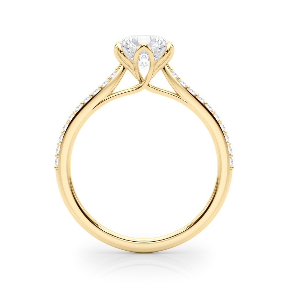 Flavia Round Single Row Engagement Ring