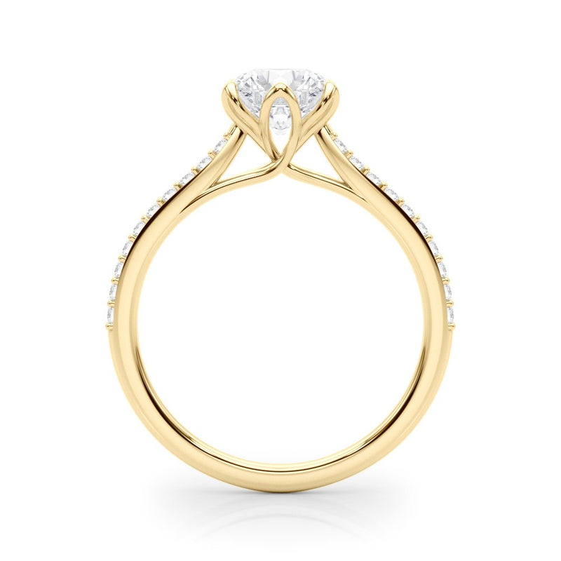 Flavia Round Single Row Engagement Ring