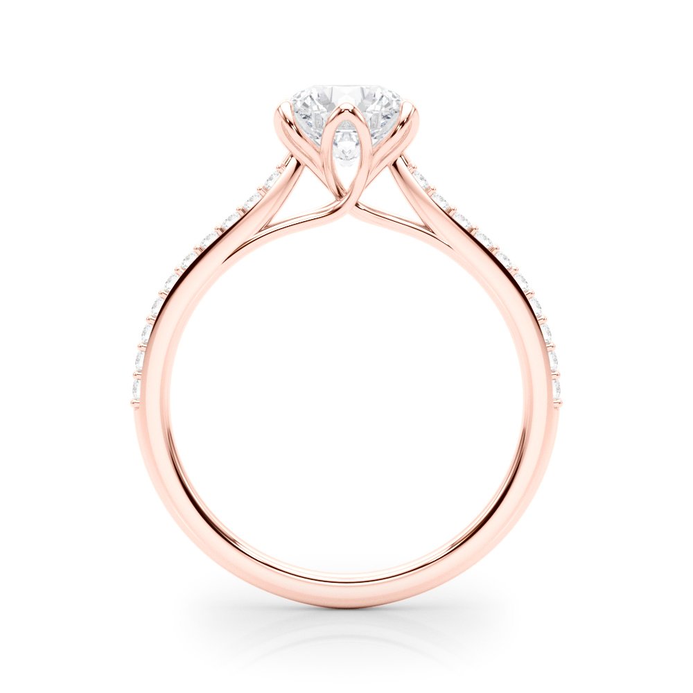 Flavia Round Single Row Engagement Ring