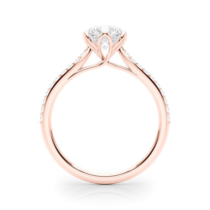 Flavia Round Single Row Engagement Ring