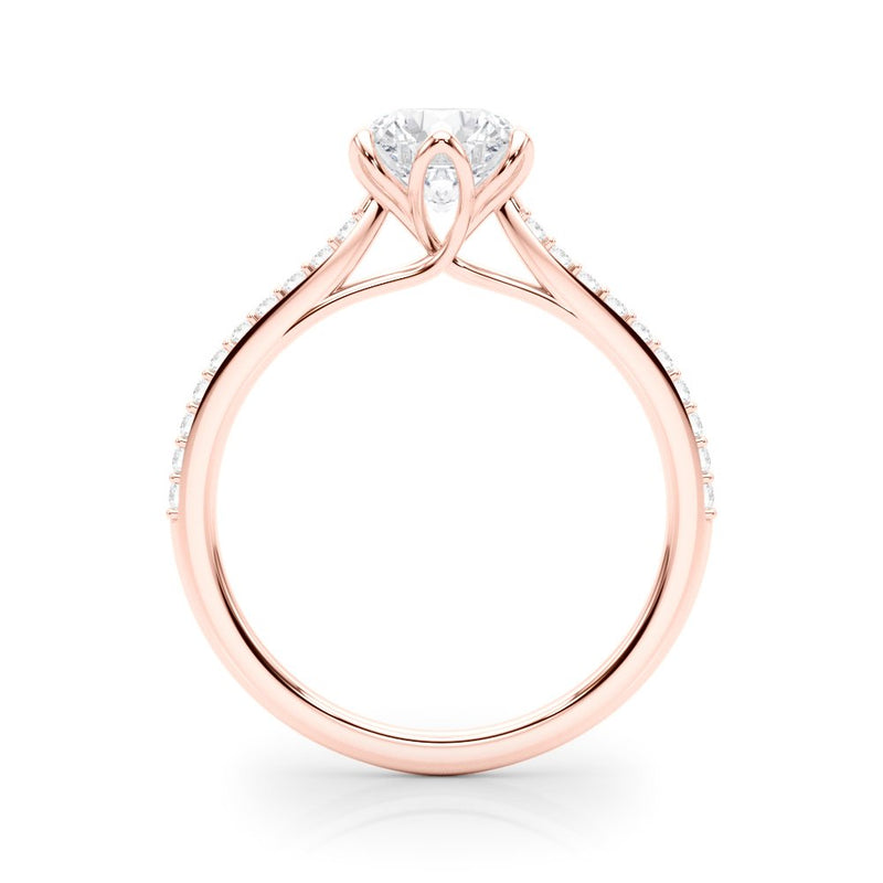 Flavia Round Single Row Engagement Ring