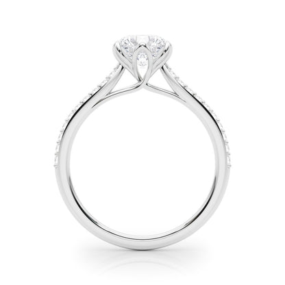 Flavia Round Single Row Engagement Ring