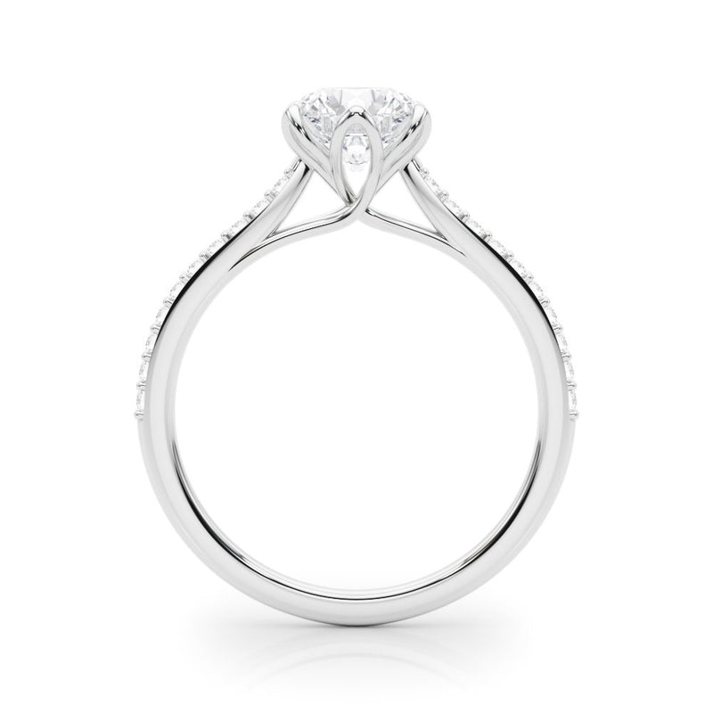 Flavia Round Single Row Engagement Ring