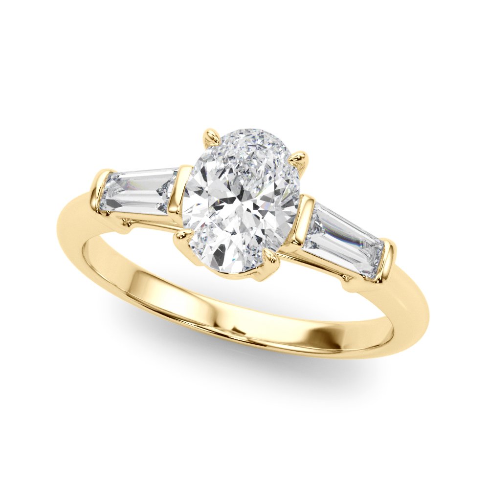 Petra Oval Three Stone Engagement Ring