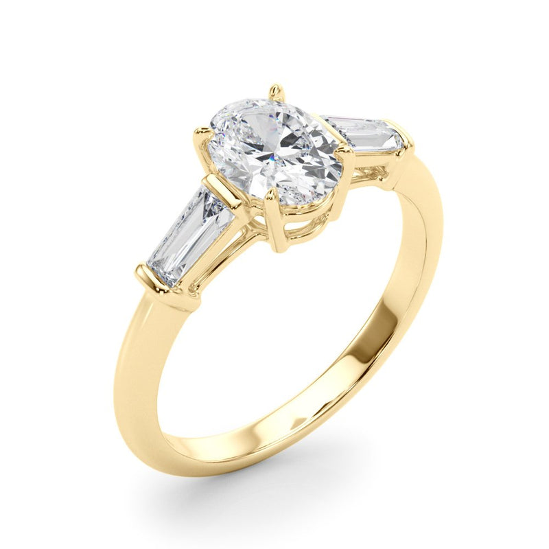 Petra Oval Three Stone Engagement Ring