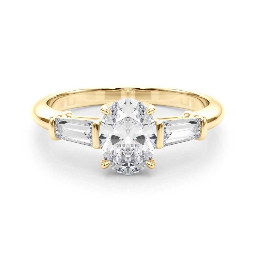 Petra Oval Three Stone Engagement Ring