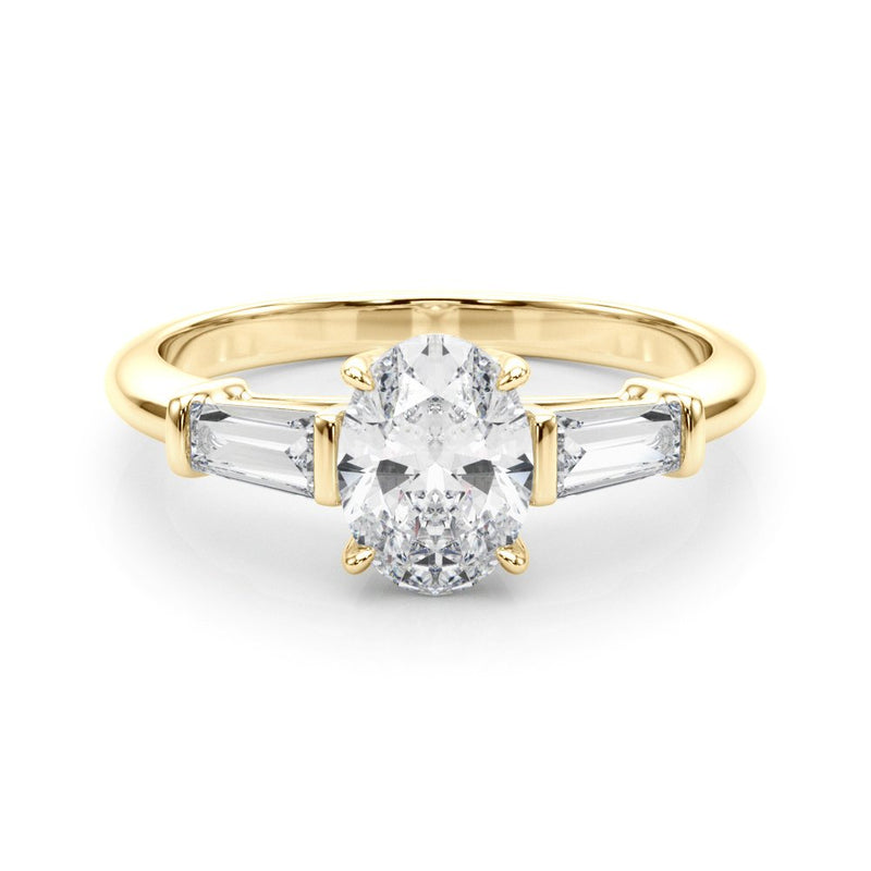 Petra Oval Three Stone Engagement Ring
