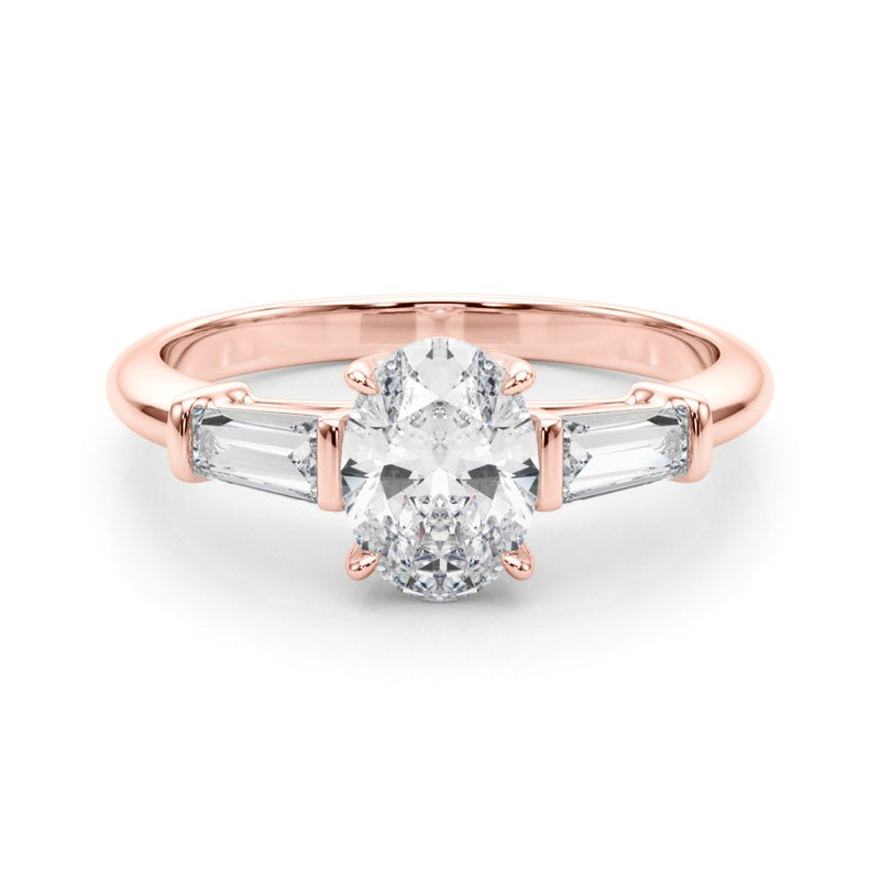 Petra Oval Three Stone Engagement Ring