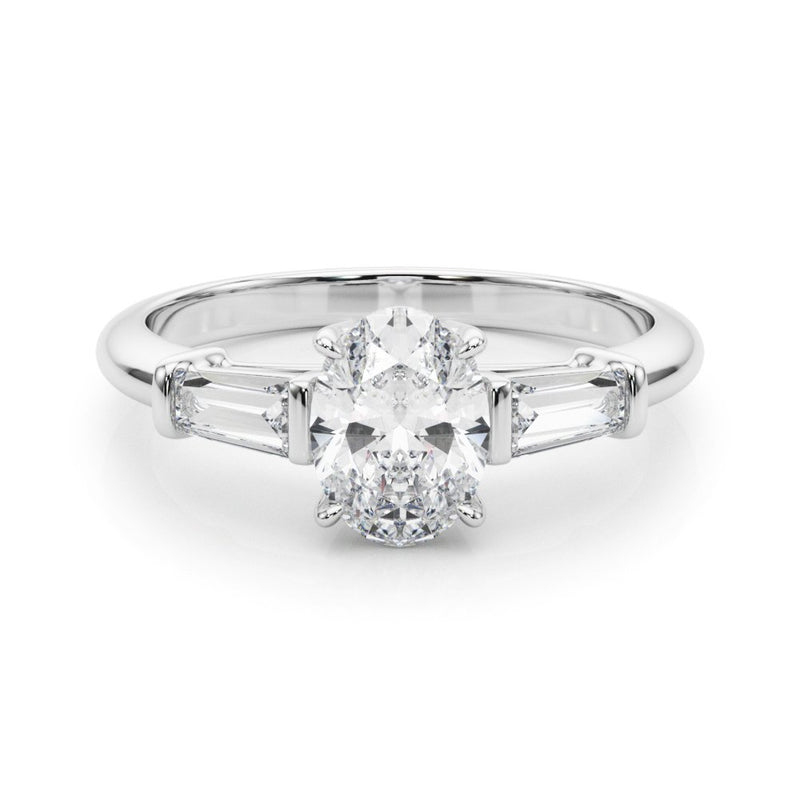 Petra Oval Three Stone Engagement Ring