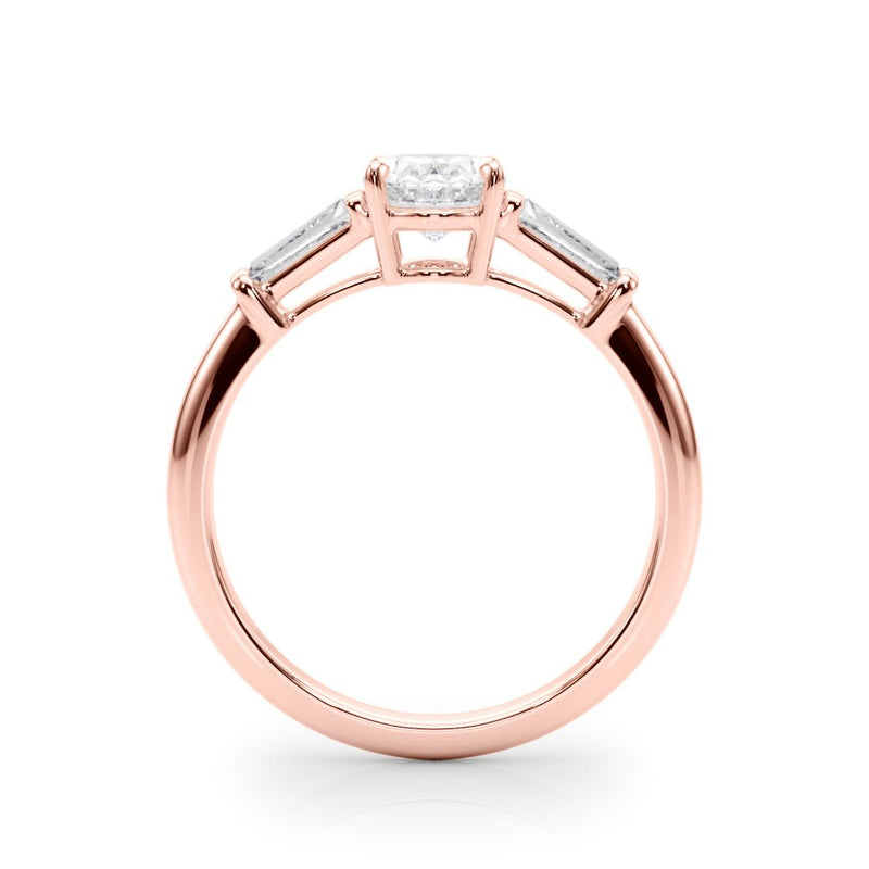 Petra Oval Three Stone Engagement Ring