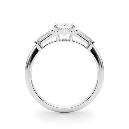 Petra Round Halo Engagement Ring In 14k White Gold