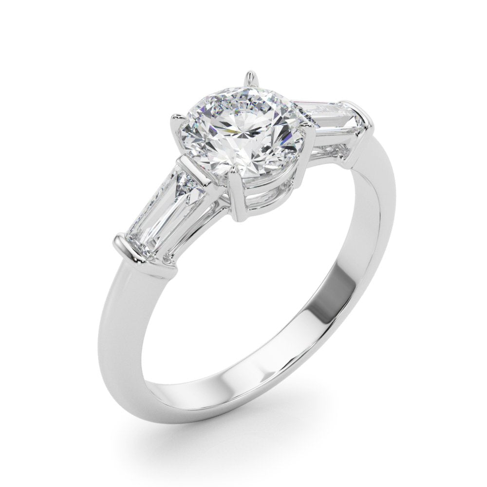 Renee Round Halo Engagement Ring In 14k White Gold