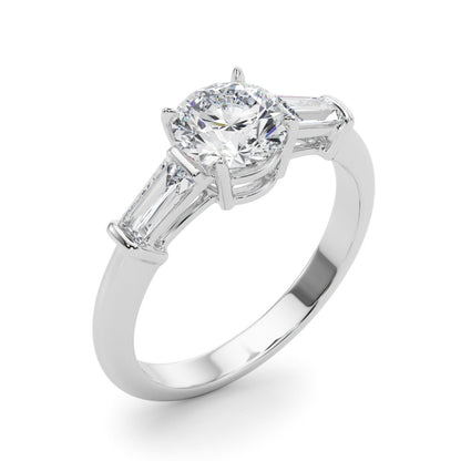Renee Round Halo Engagement Ring In 14k White Gold