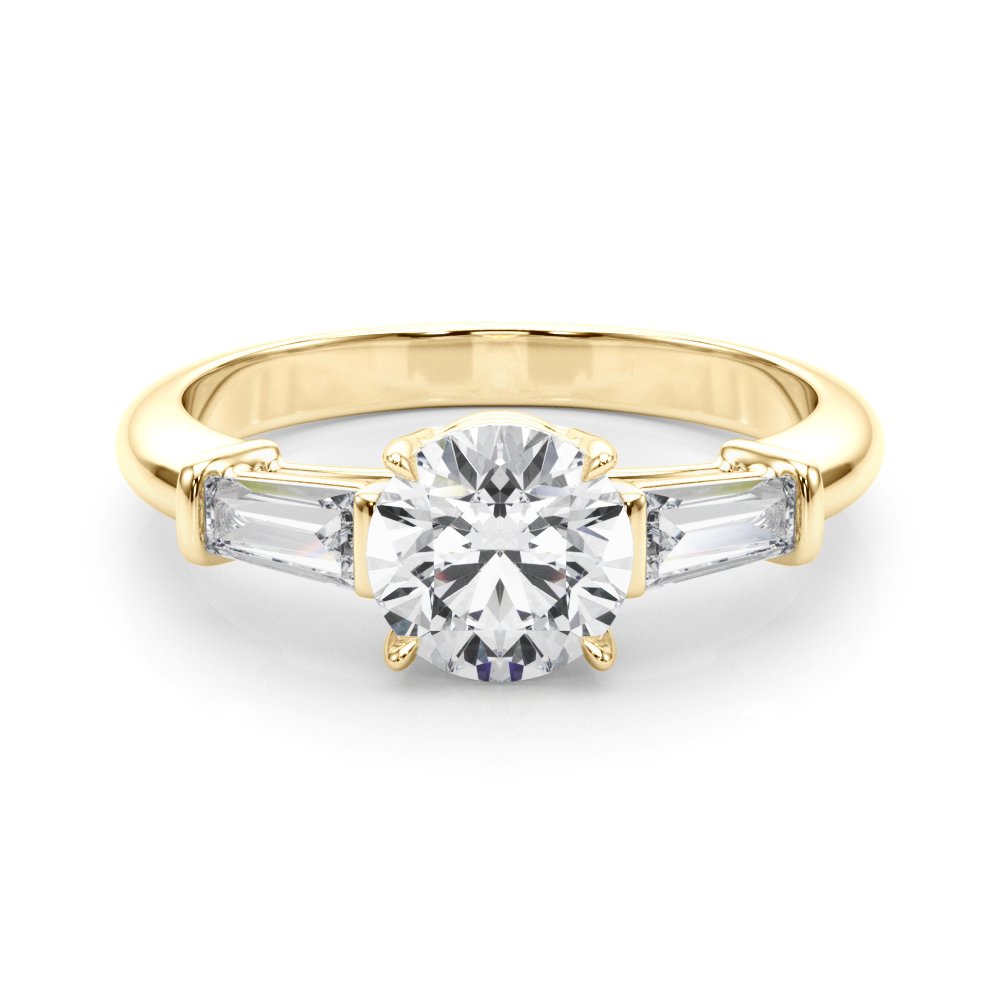 Renee Round Halo Engagement Ring In 14k White Gold