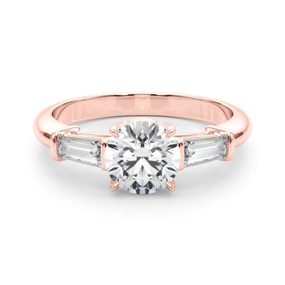 Renee Round Halo Engagement Ring In 14k White Gold