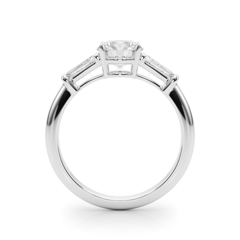 Renee Round Halo Engagement Ring In 14k White Gold