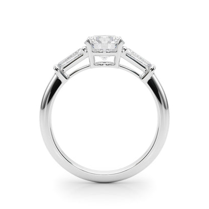 Renee Round Halo Engagement Ring In 14k White Gold