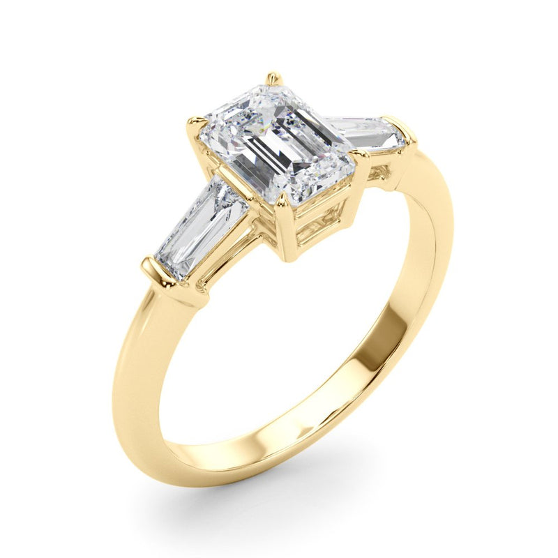 Sabrina Emerald Cut Three Stone Engagement Ring