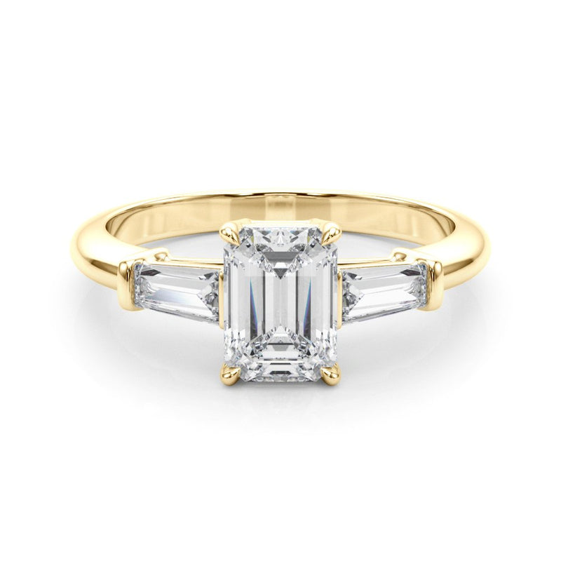 Sabrina Emerald Cut Three Stone Engagement Ring