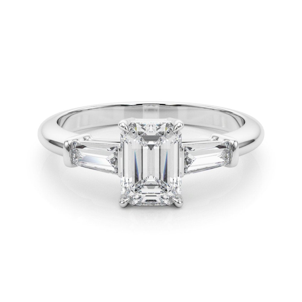 Sabrina Round Halo Engagement Ring In 14k White Gold