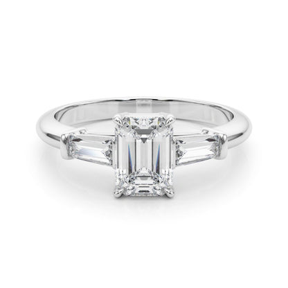 Sabrina Round Halo Engagement Ring In 14k White Gold