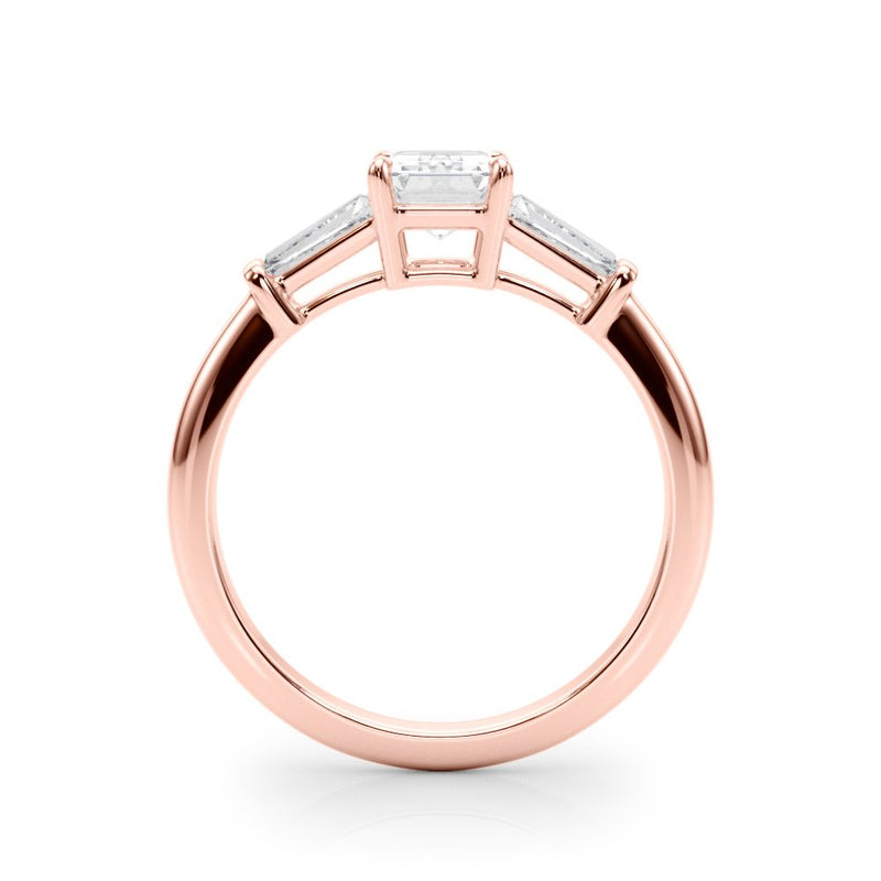 Sabrina Emerald Cut Three Stone Engagement Ring