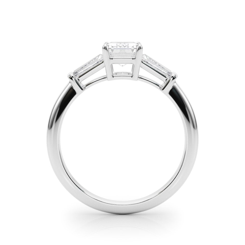 Sabrina Round Halo Engagement Ring In 14k White Gold