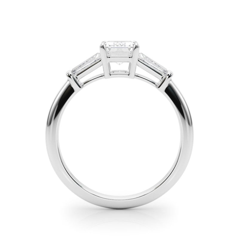 Sabrina Emerald Cut Three Stone Engagement Ring
