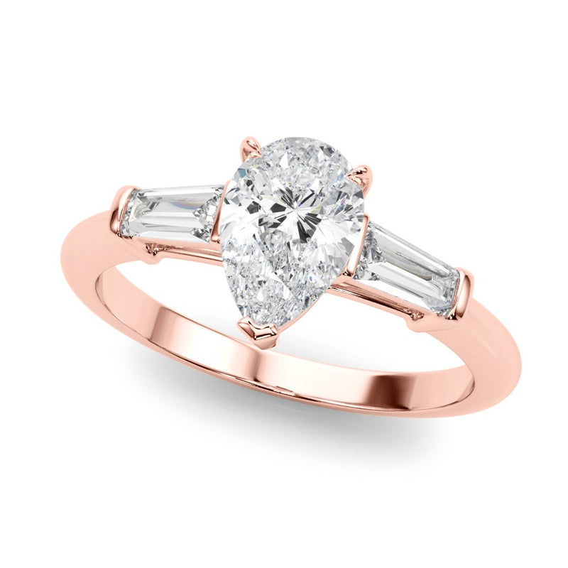 Salma Pear Three Stone Engagement Ring