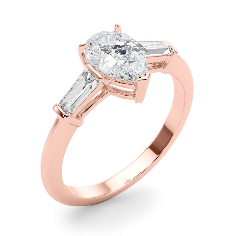Salma Pear Three Stone Engagement Ring
