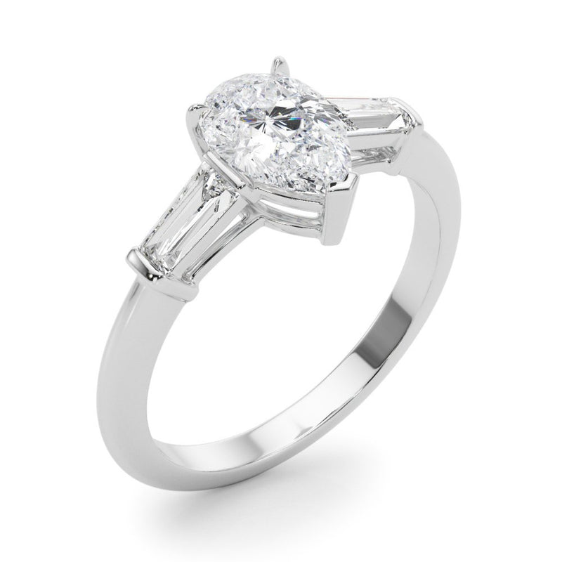 Salma Pear Three Stone Engagement Ring