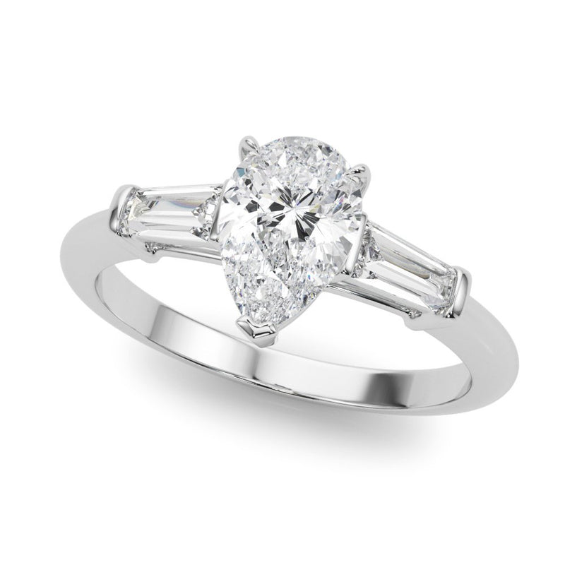Salma Pear Three Stone Engagement Ring