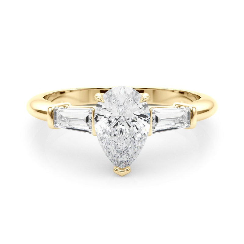Salma Pear Three Stone Engagement Ring