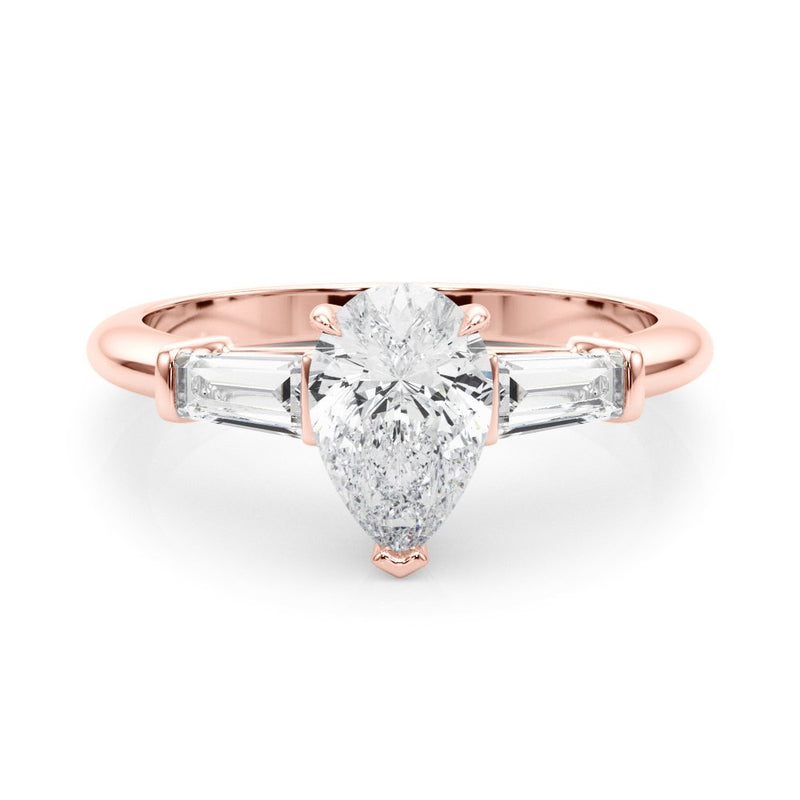 Salma Pear Three Stone Engagement Ring